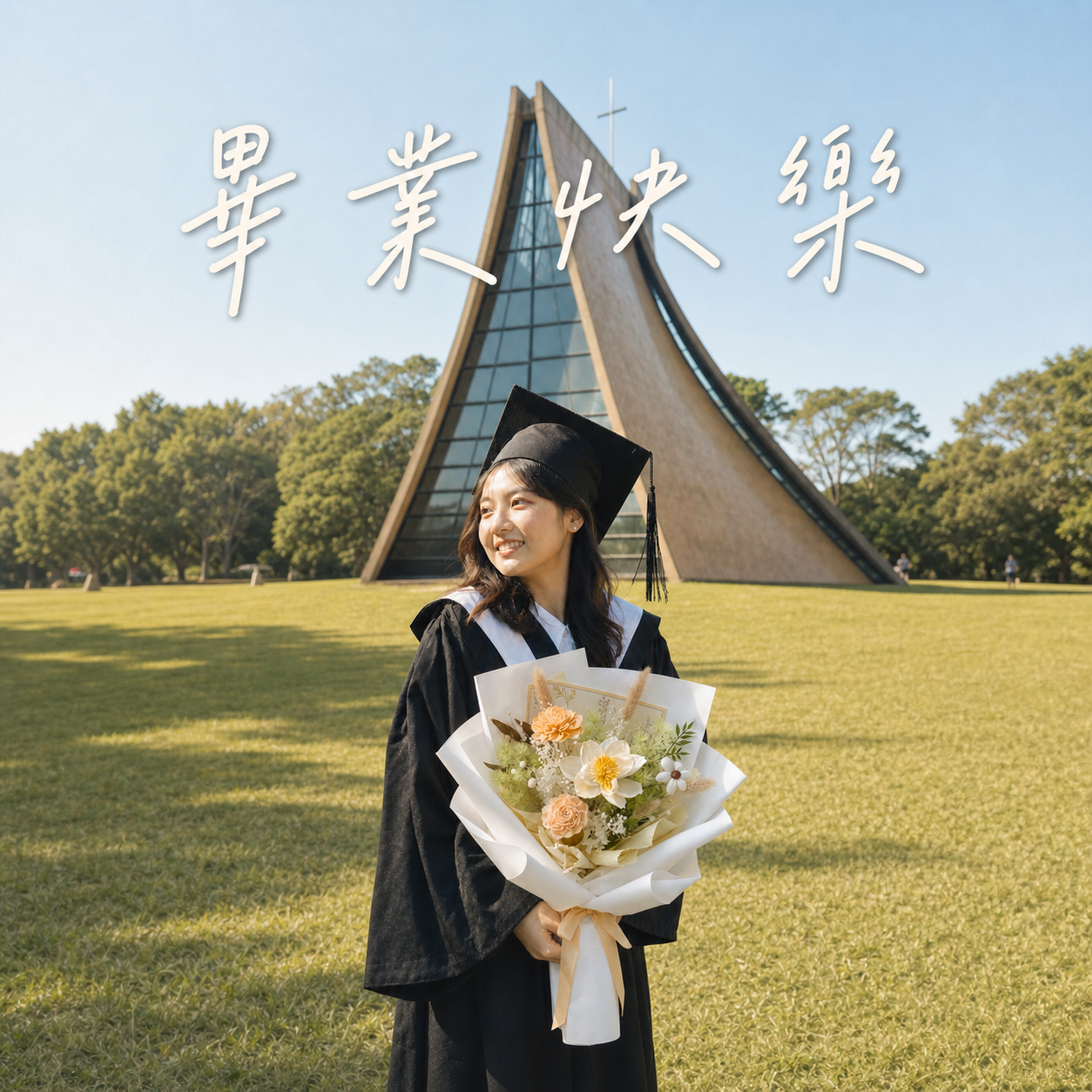 拾光畢業季-蔚藍｜畢業永生花束